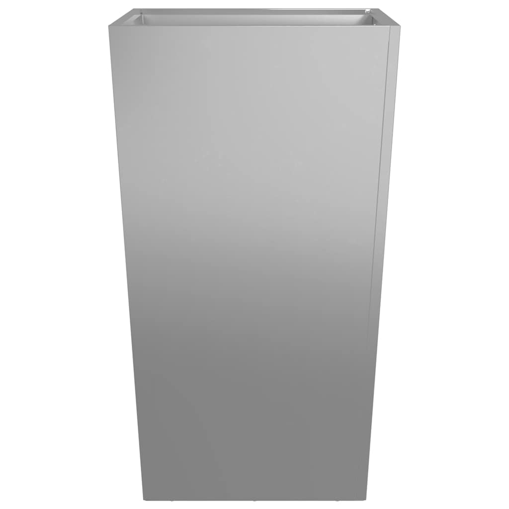 Garden Planters 45x45x75 cm 2 pcs Galvanised Steel
