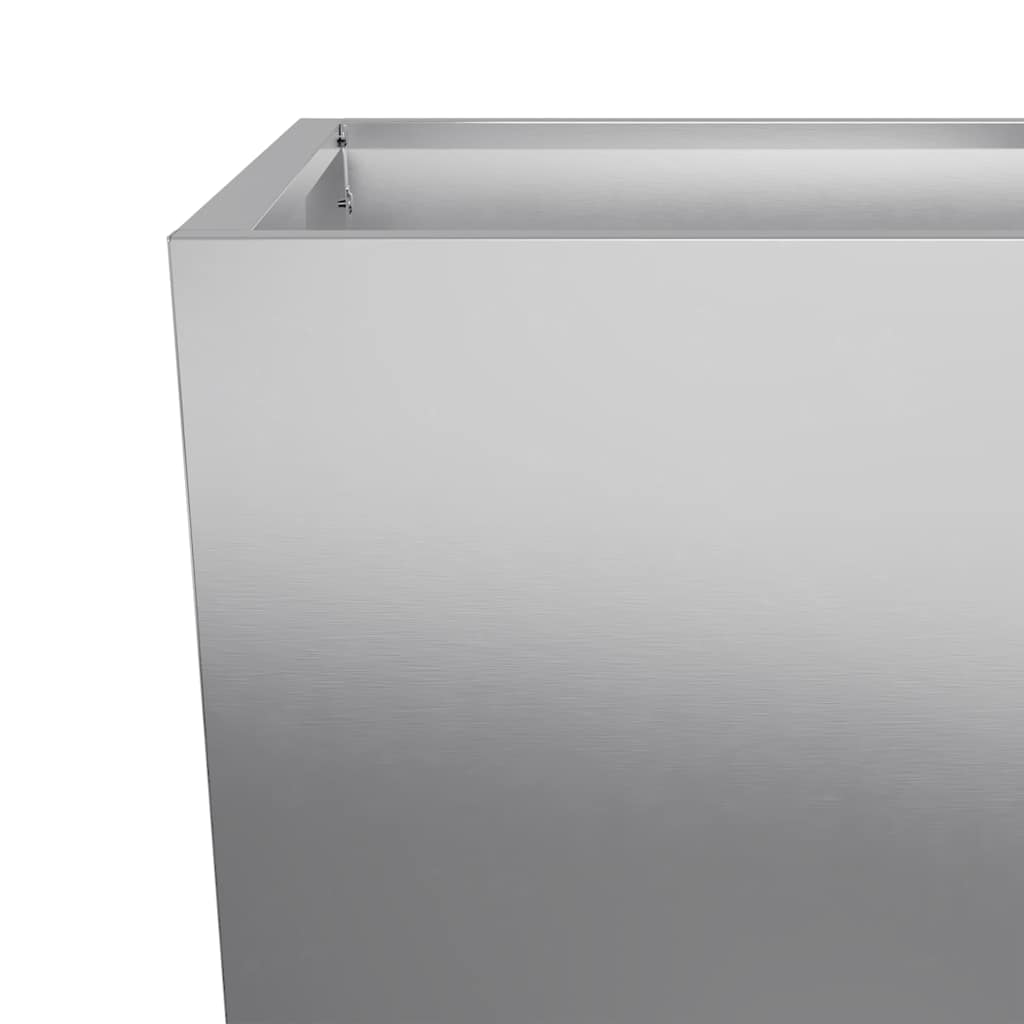 Garden Planters 45x45x75 cm 2 pcs Galvanised Steel