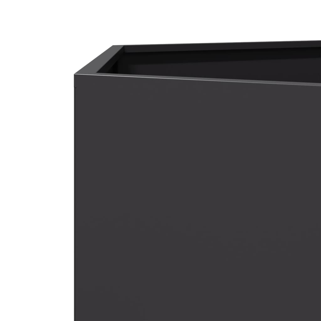 vidaXL Garden Planter Black Hexagon 69x60x45 cm Steel