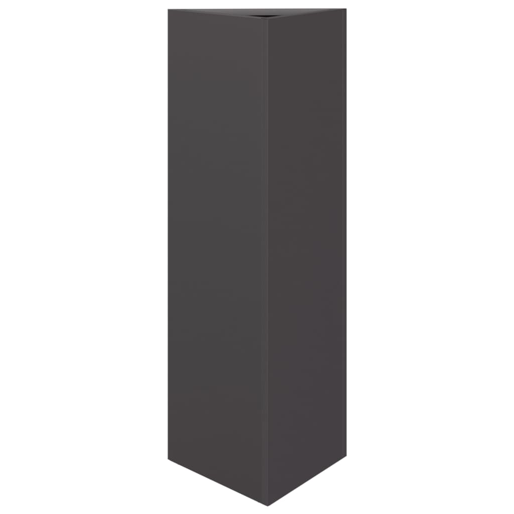 Garden Planters 2 pcs Black Triangular 30x26x75 cm Steel