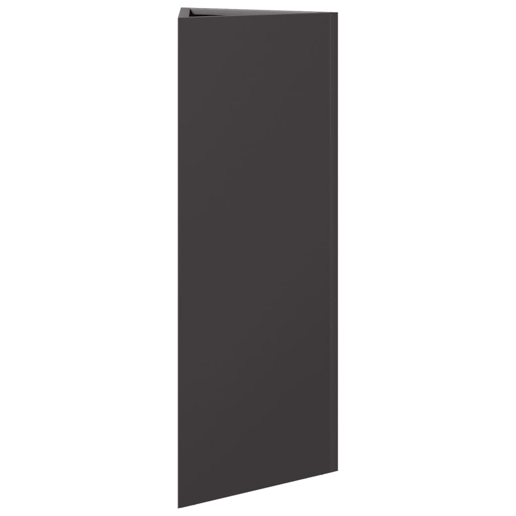 Garden Planters 2 pcs Black Triangular 30x26x75 cm Steel