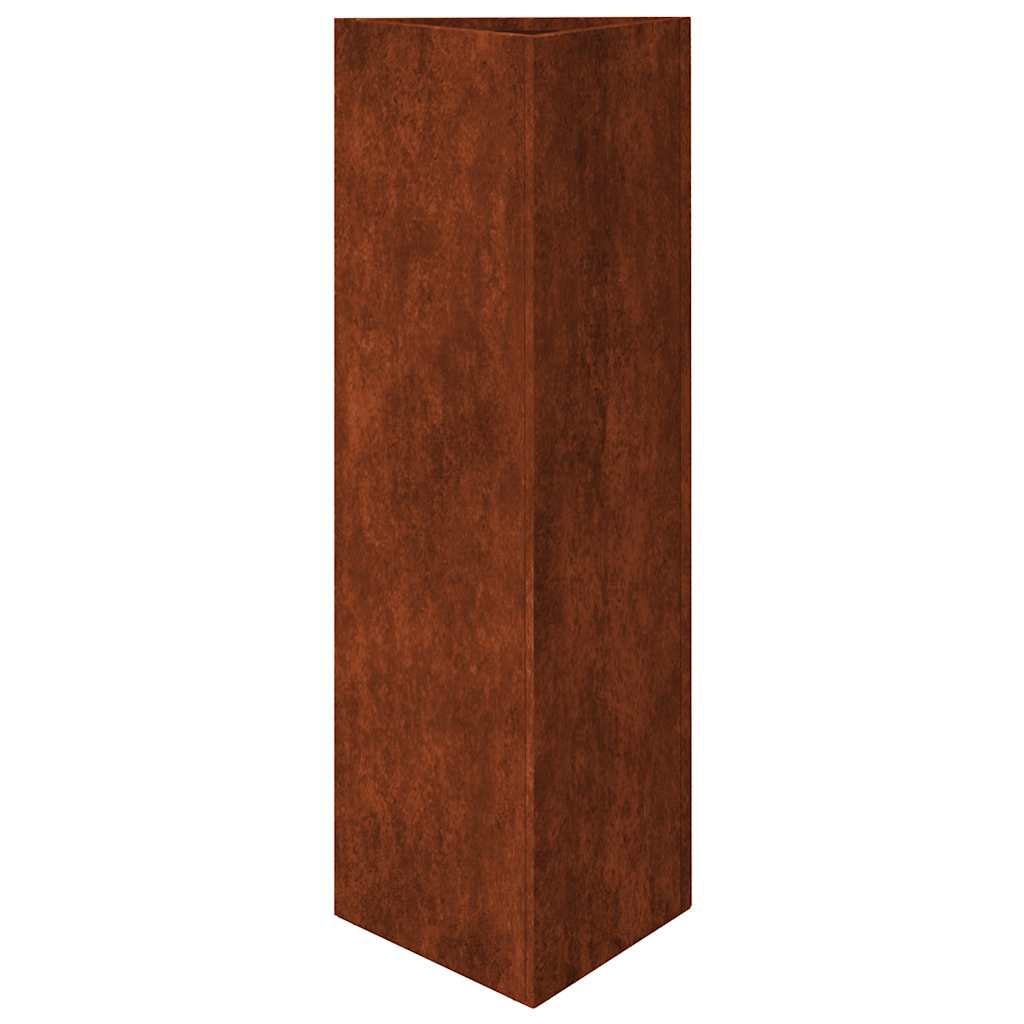 Garden Planters 2 pcs Triangular 30x26x75 cm Weathering Steel