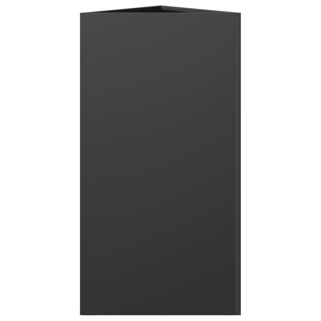Garden Planter Black Triangular 40x34.5x75 cm Steel