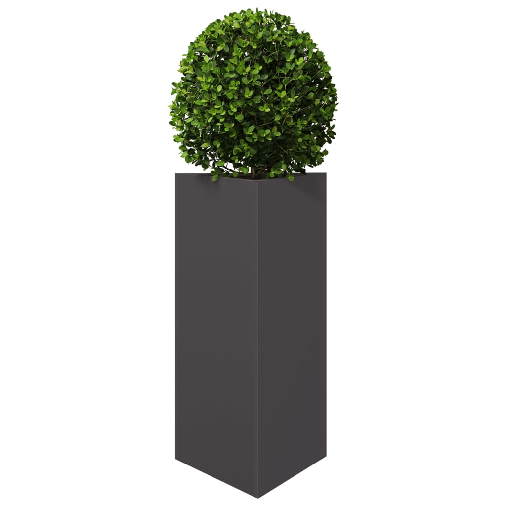 Garden Planters 2 pcs Black Triangular 40x34.5x75 cm Steel