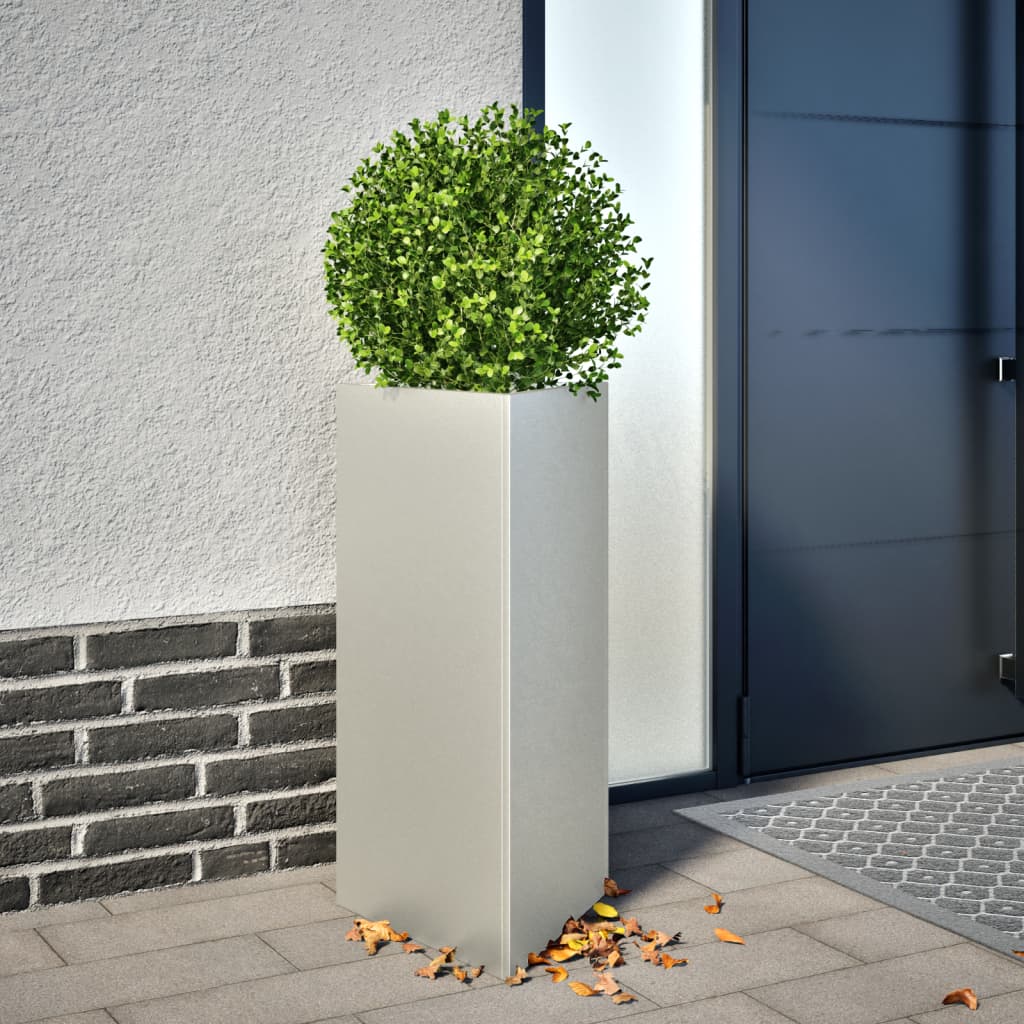 Garden Planter Triangular 40x34.5x75 cm Stainless Steel