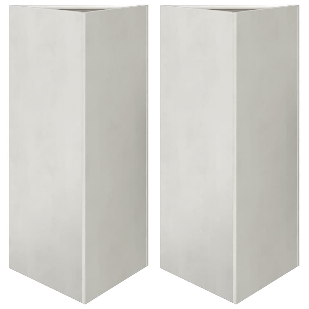 Garden Planters 2 pcs Triangular 40x34.5x75 cm Stainless Steel