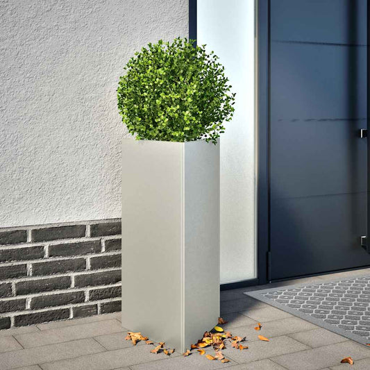 Garden Planters 2 pcs Triangular 40x34.5x75 cm Stainless Steel