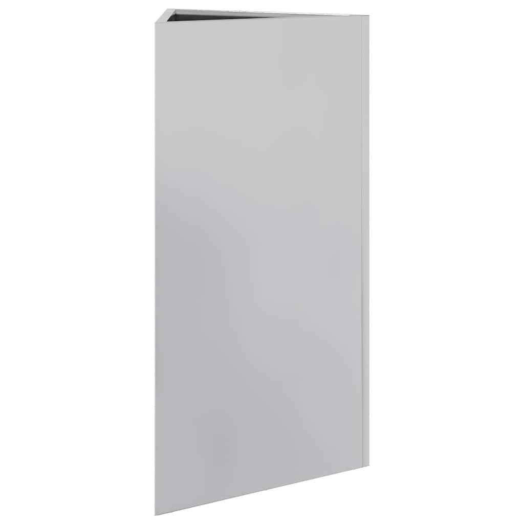 Garden Planter Triangular 40x34.5x75 cm Galvanized Steel