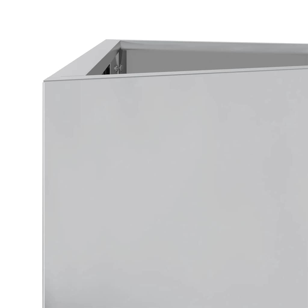 Garden Planter Triangular 40x34.5x75 cm Galvanized Steel