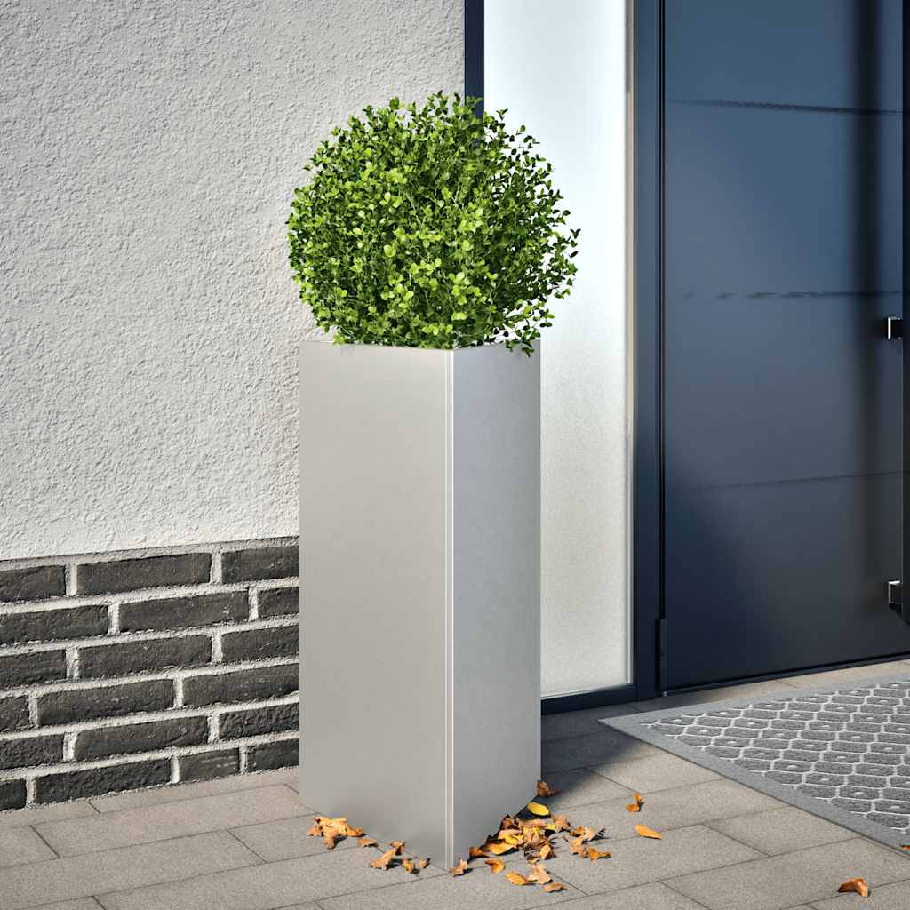 Garden Planters 2 pcs Triangular 40x34.5x75 cm Galvanized Steel