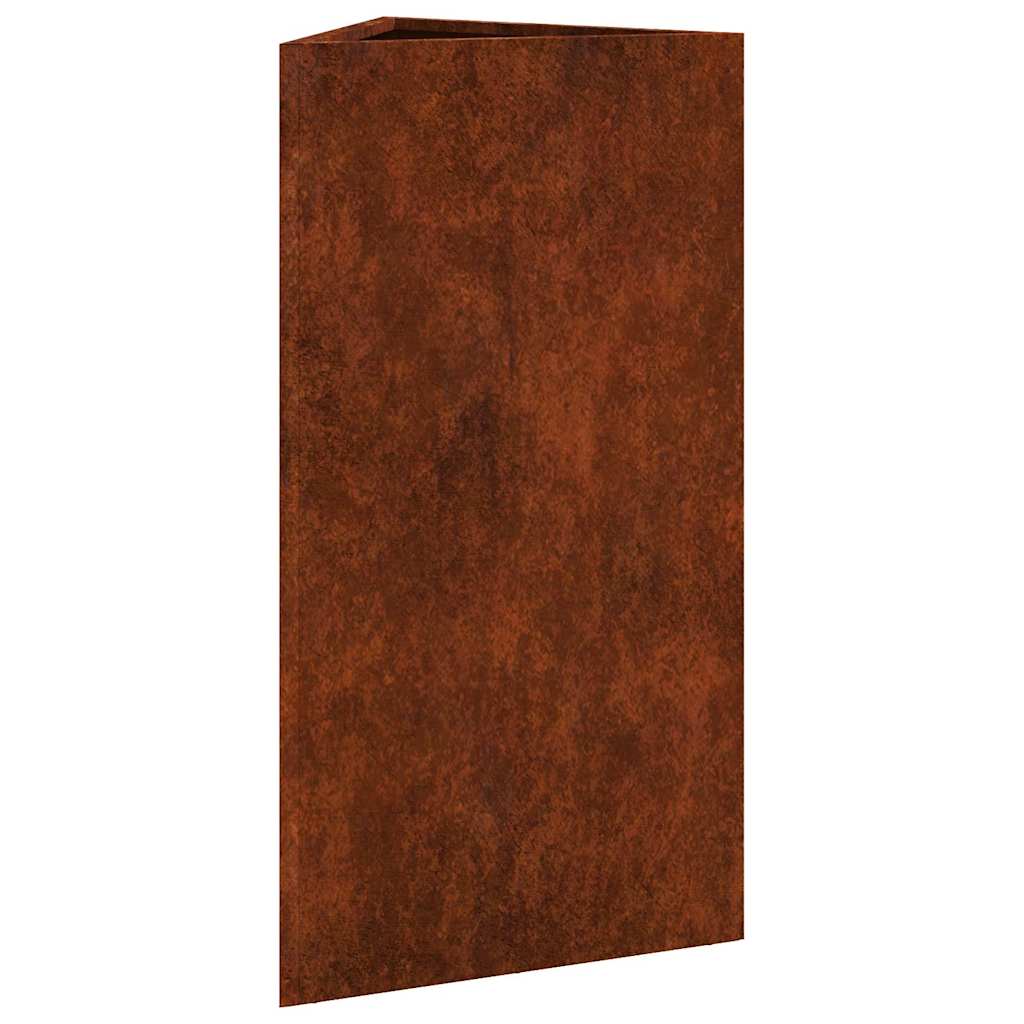 Garden Planters 2 pcs Triangular 40x34.5x75 cm Weathering Steel