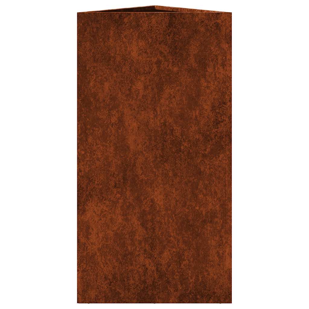 Garden Planters 2 pcs Triangular 40x34.5x75 cm Weathering Steel