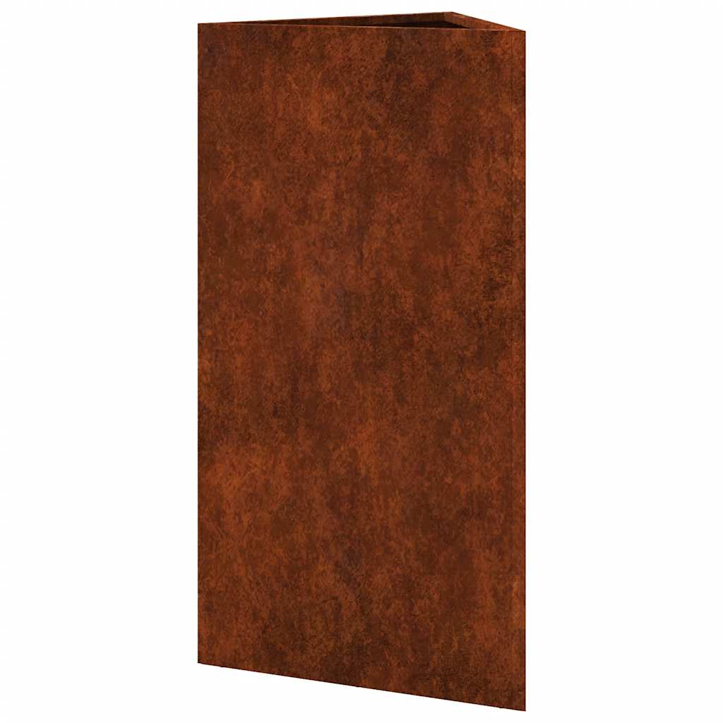 Garden Planters 2 pcs Triangular 40x34.5x75 cm Weathering Steel