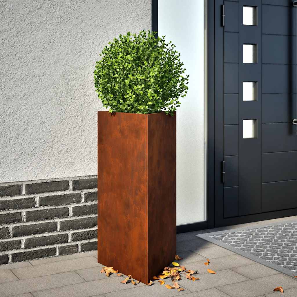 Garden Planters 2 pcs Triangular 40x34.5x75 cm Weathering Steel