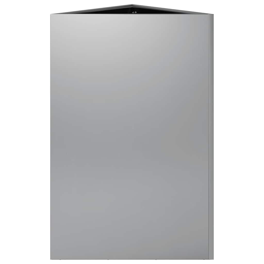 Garden Planters 2 pcs Triangular 50x43x75 cm Galvanized Steel