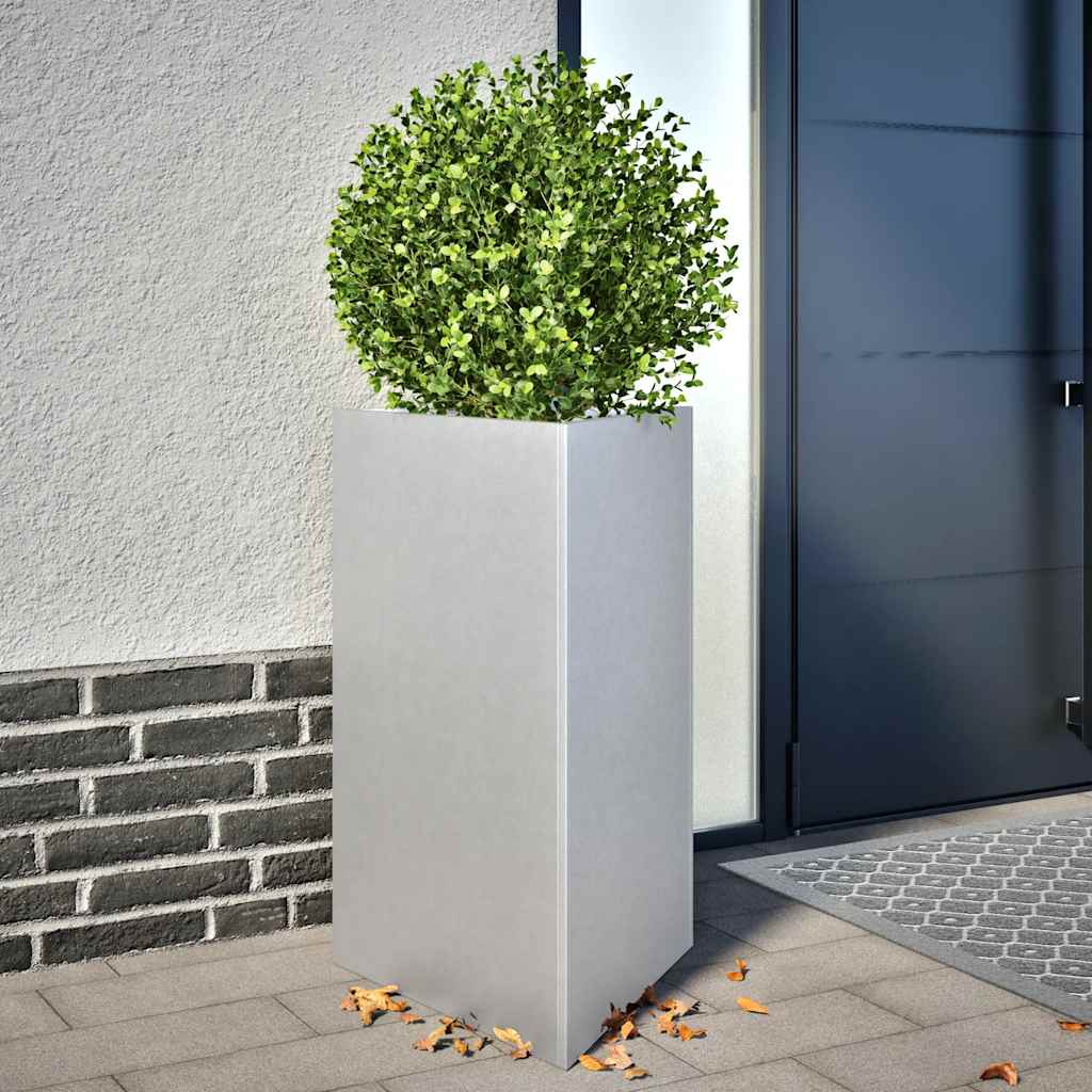 Garden Planters 2 pcs Triangular 50x43x75 cm Galvanized Steel