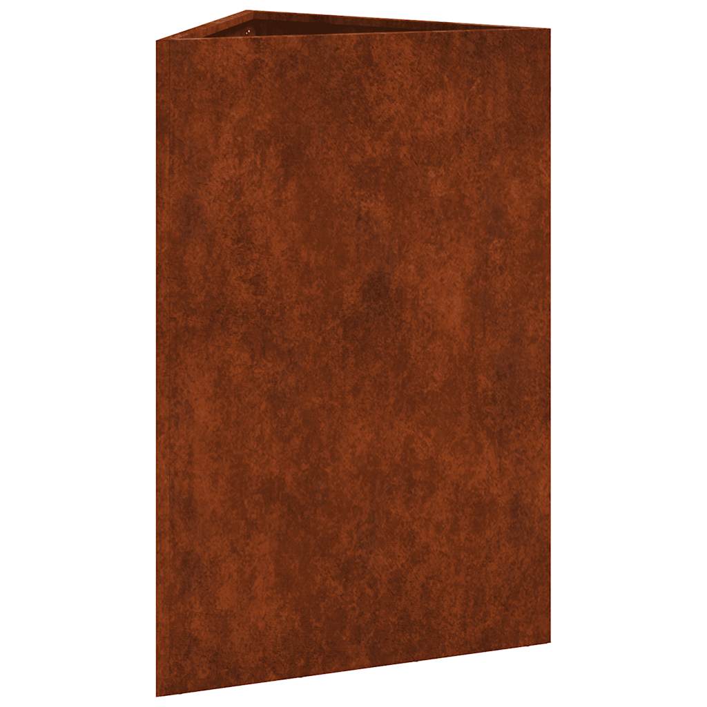 Garden Planters 2 pcs Triangular 50x43x75 cm Weathering Steel