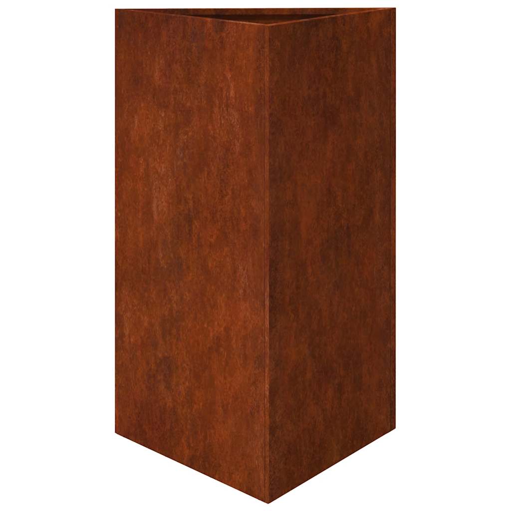 Garden Planters 2 pcs Triangular 50x43x75 cm Weathering Steel