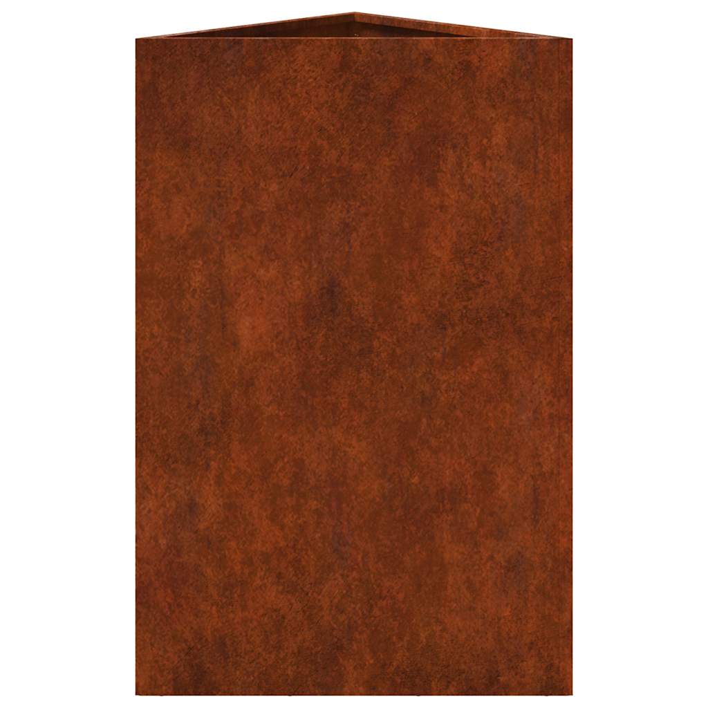 Garden Planters 2 pcs Triangular 50x43x75 cm Weathering Steel