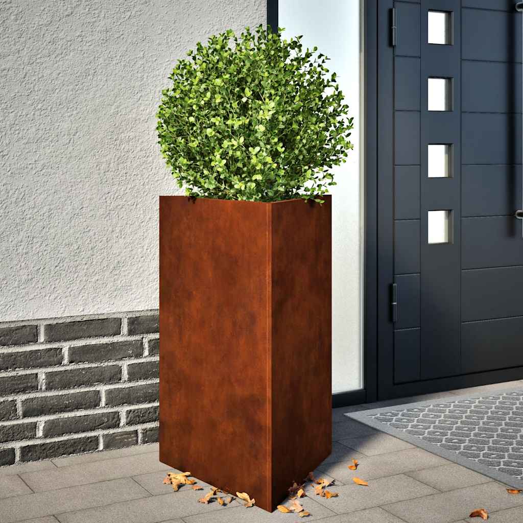 Garden Planters 2 pcs Triangular 50x43x75 cm Weathering Steel