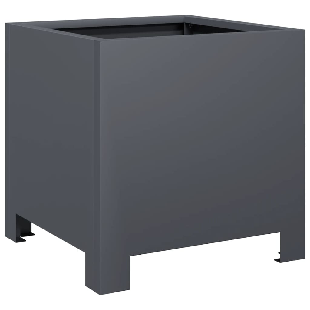 Garden Planters 2 pcs Anthracite 30x30x30 cm Steel