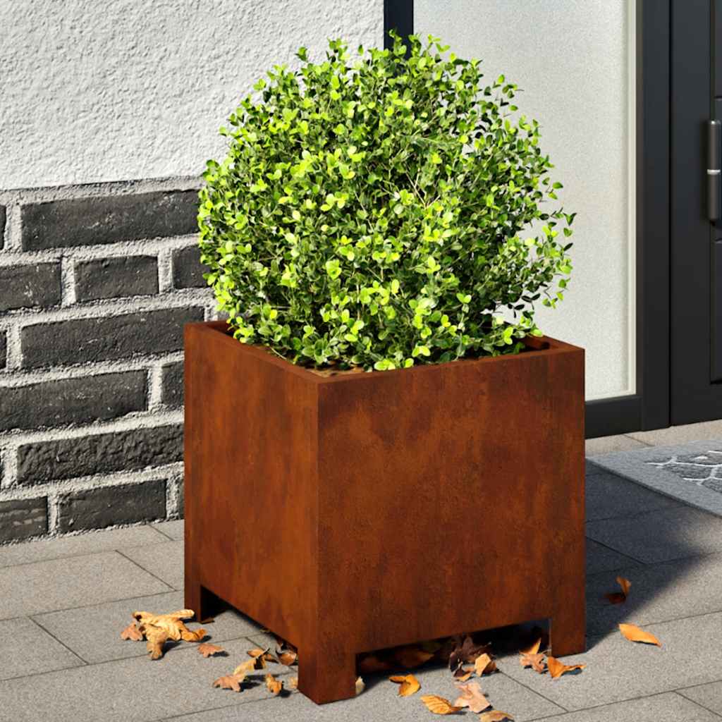 Garden Planters 2 pcs 30x30x30 cm Weathering Steel