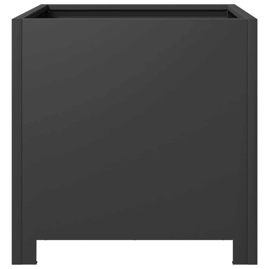 vidaXL Garden Planters 2 pcs Black 40x40x40 cm Steel