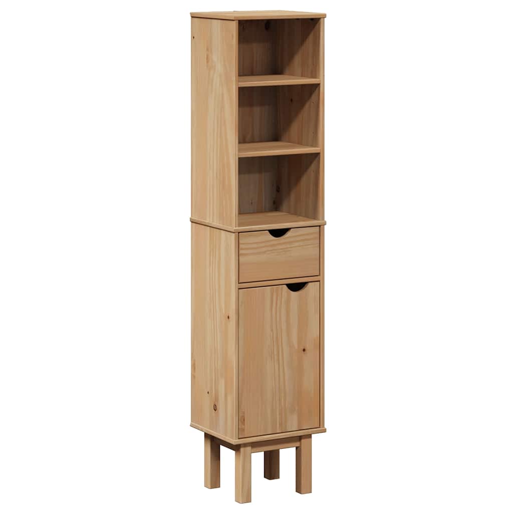 Bathroom Cabinet "OTTA" 35x30x159 cm Solid Wood Pine