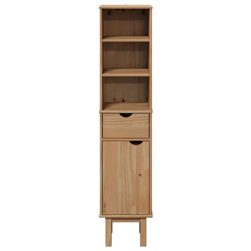 Bathroom Cabinet "OTTA" 35x30x159 cm Solid Wood Pine