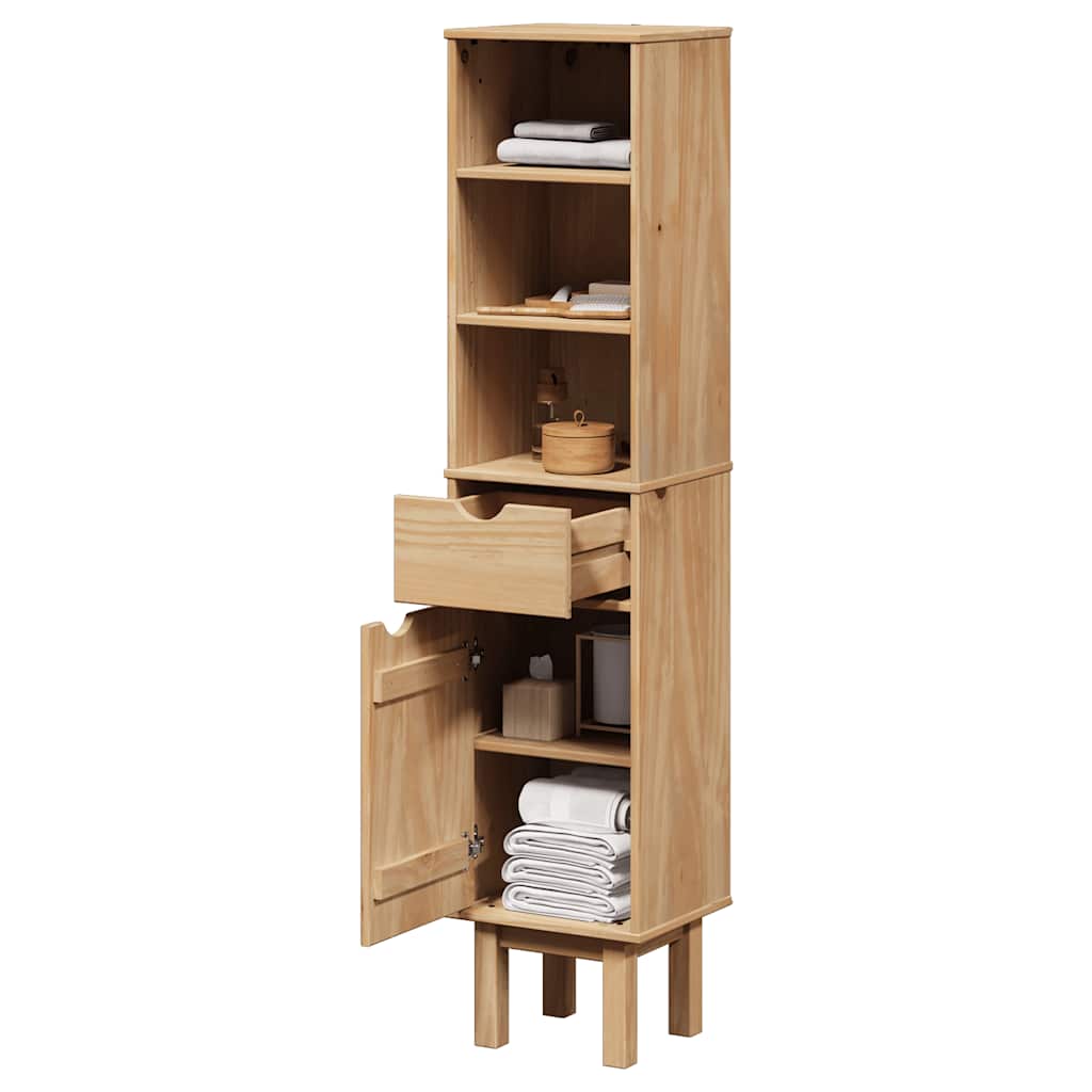 Bathroom Cabinet "OTTA" 35x30x159 cm Solid Wood Pine