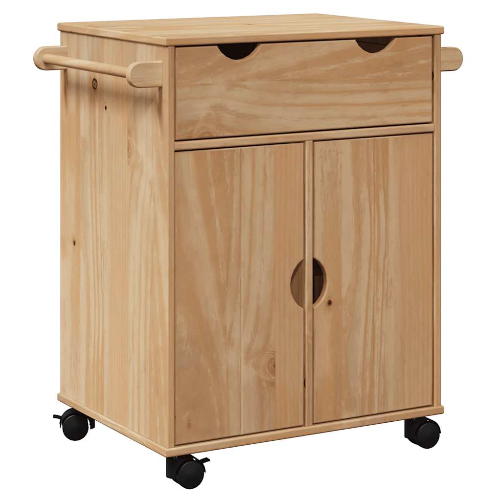 Kitchen Trolley OTTA 59x45x80 cm Solid Wood Pine