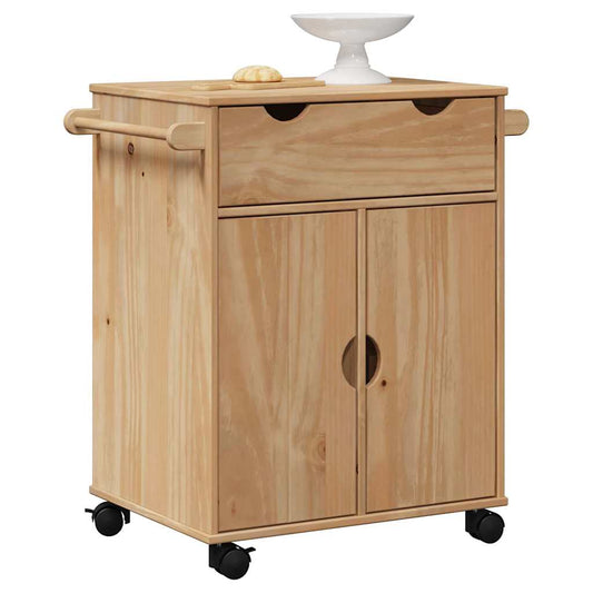 Kitchen Trolley OTTA 59x45x80 cm Solid Wood Pine