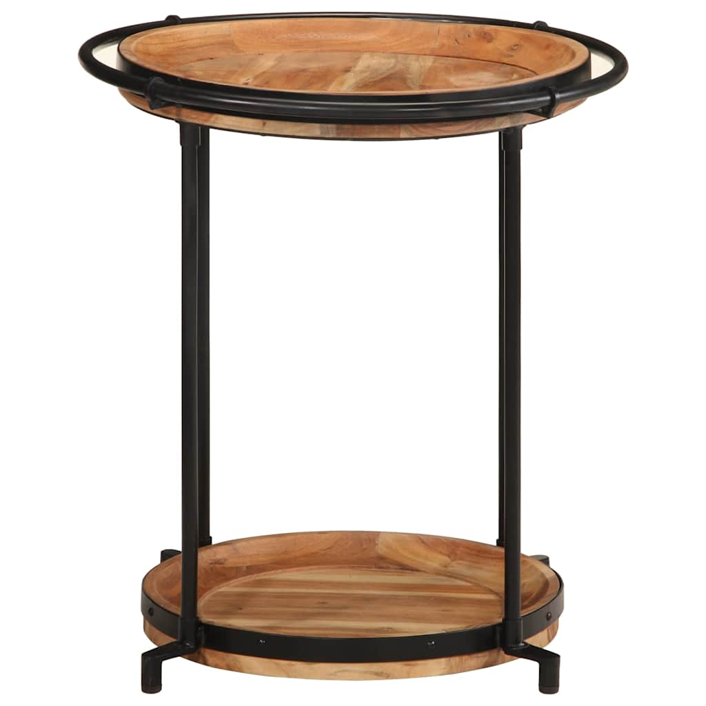 vidaXL Side Table Ø55x60 cm Solid Wood Acacia