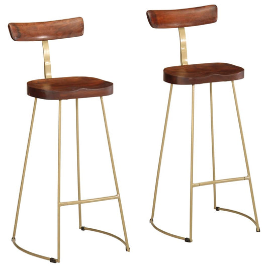 vidaXL Bar Stools 2 pcs 49x43x103 cm Solid Wood Mango