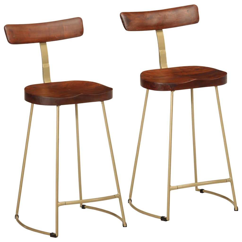 vidaXL Bar Stools 2 pcs 49x43x88 cm Solid Wood Mango
