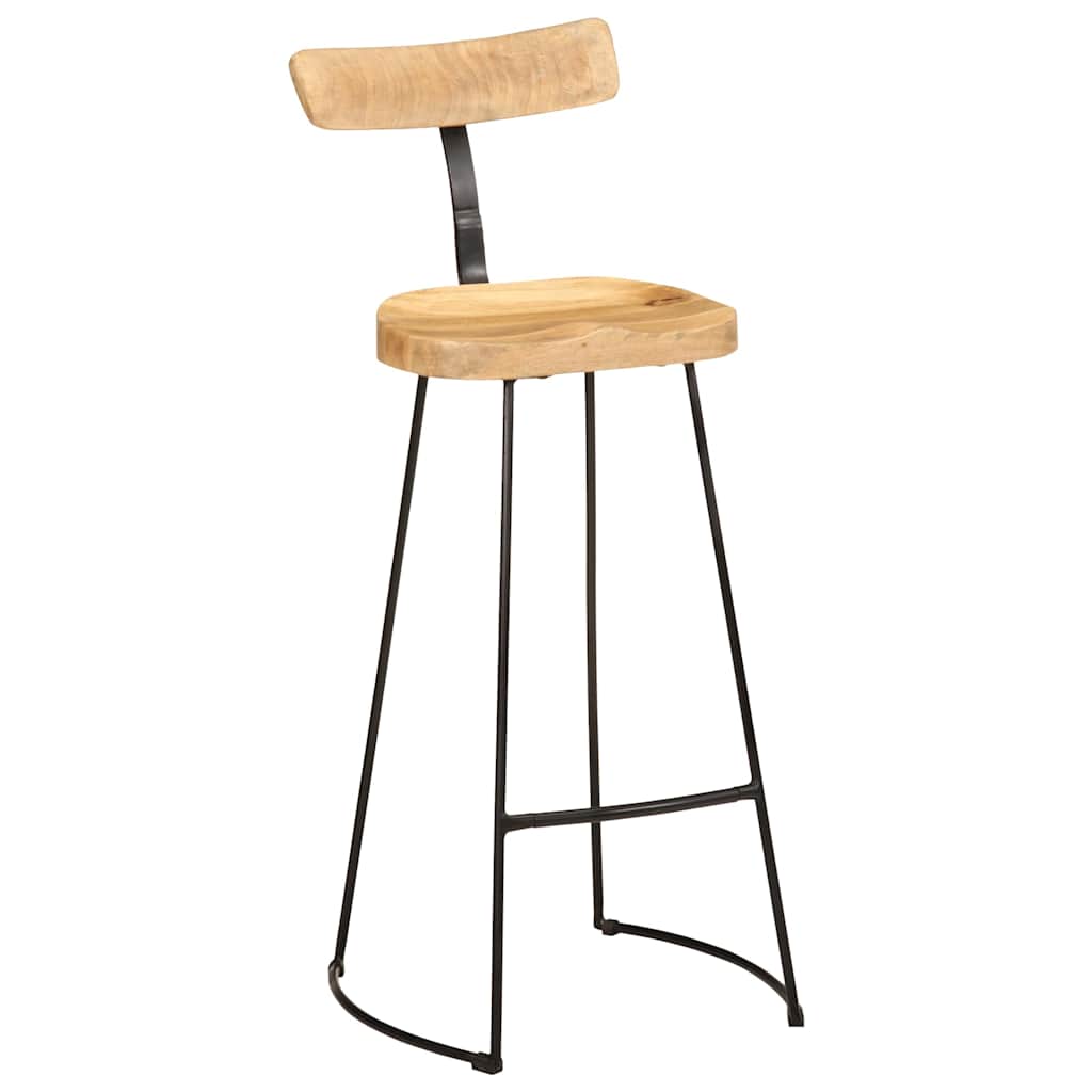 vidaXL Bar Stools 2 pcs 49x43x103 cm Solid Wood Mango