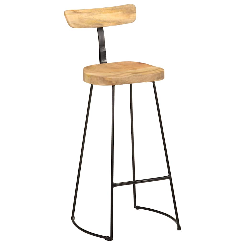 vidaXL Bar Stools 2 pcs 49x43x103 cm Solid Wood Mango