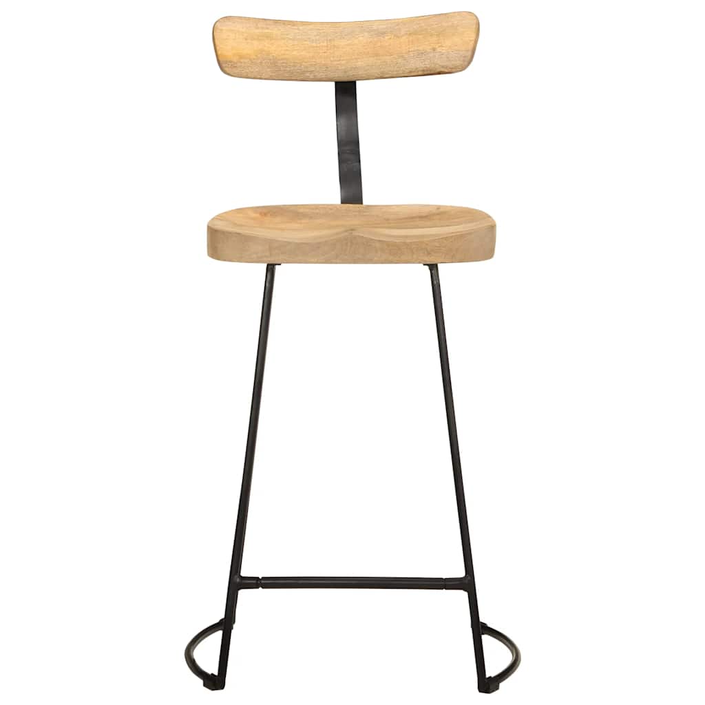 vidaXL Bar Stools 2 pcs 49x43x88 cm Solid Wood Mango
