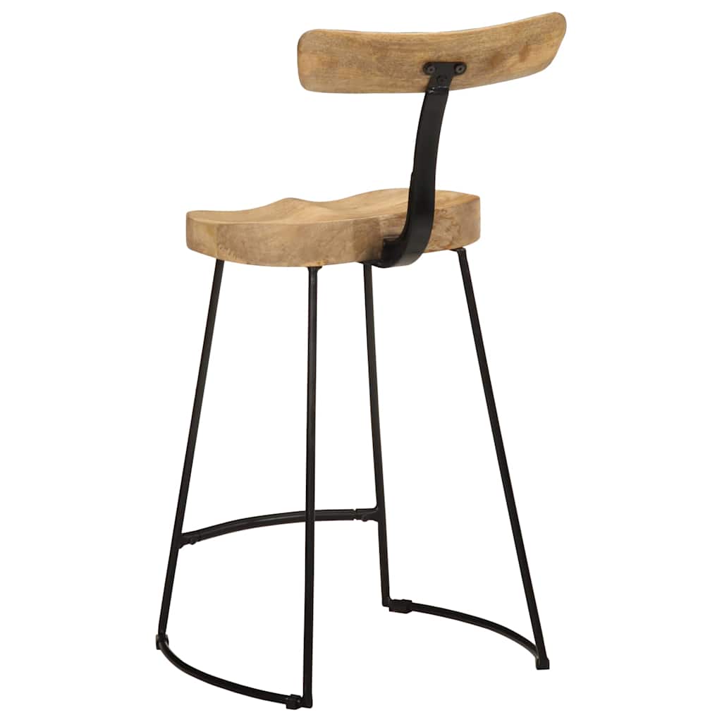 vidaXL Bar Stools 2 pcs 49x43x88 cm Solid Wood Mango