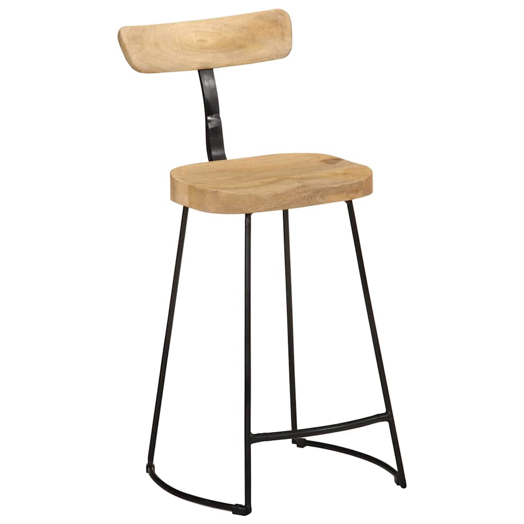 vidaXL Bar Stools 2 pcs 49x43x88 cm Solid Wood Mango