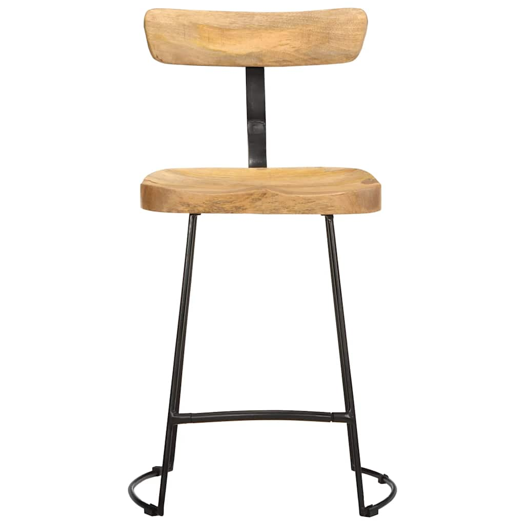 vidaXL Bar Stools 2 pcs 49x43x79 cm Solid Wood Mango