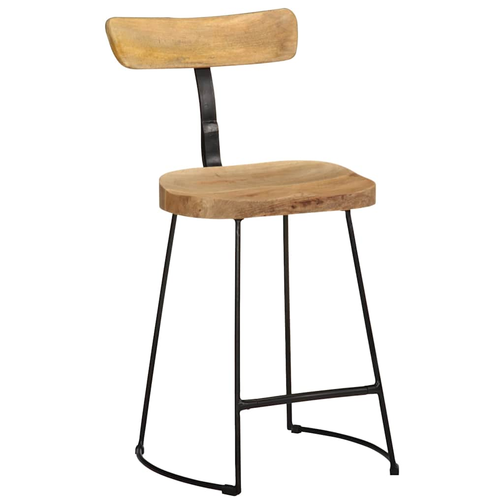 vidaXL Bar Stools 2 pcs 49x43x79 cm Solid Wood Mango