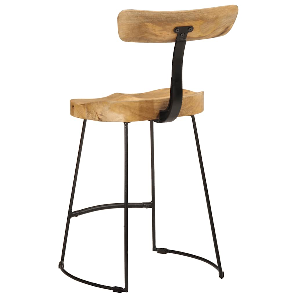 vidaXL Bar Stools 2 pcs 49x43x79 cm Solid Wood Mango