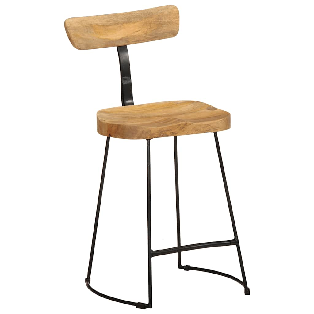 vidaXL Bar Stools 2 pcs 49x43x79 cm Solid Wood Mango