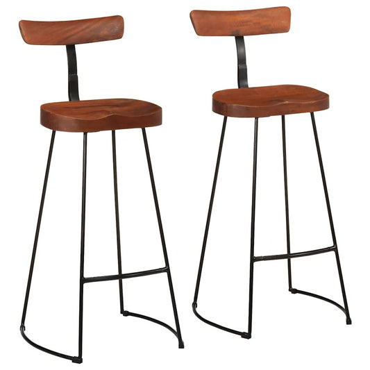 vidaXL Bar Stools 2 pcs 49x43x103 cm Solid Wood Mango