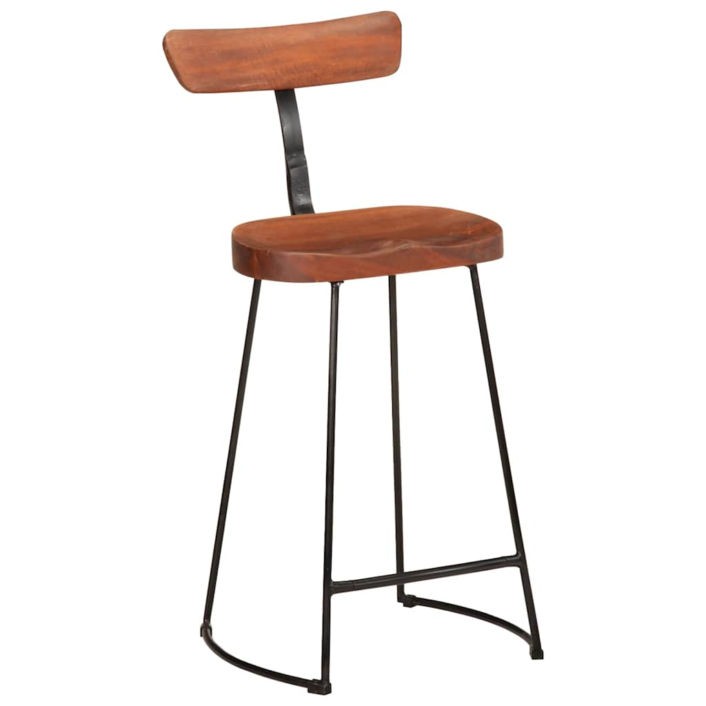 vidaXL Bar Stools 2 pcs 49x43x88 cm Solid Wood Mango