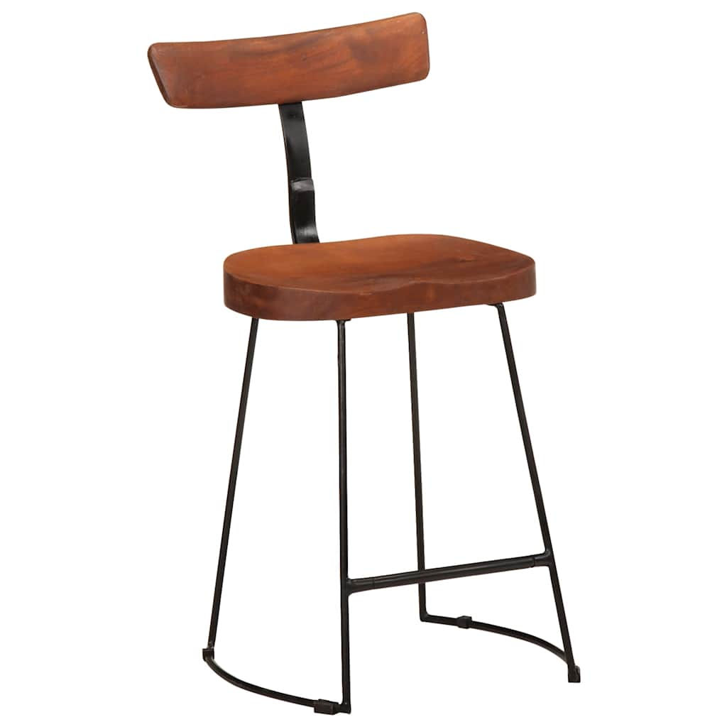 vidaXL Bar Stools 2 pcs 49x43x79 cm Solid Wood Mango