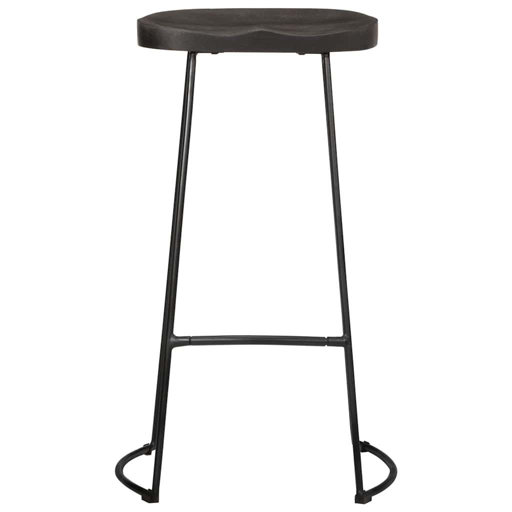 vidaXL Bar Stools 2 pcs Black 45x40x78 cm Solid Wood Mango