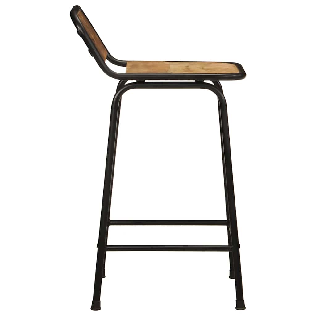 Bar Stools 2 pcs 46x35,5x80 cm Solid Wood Rough Mango