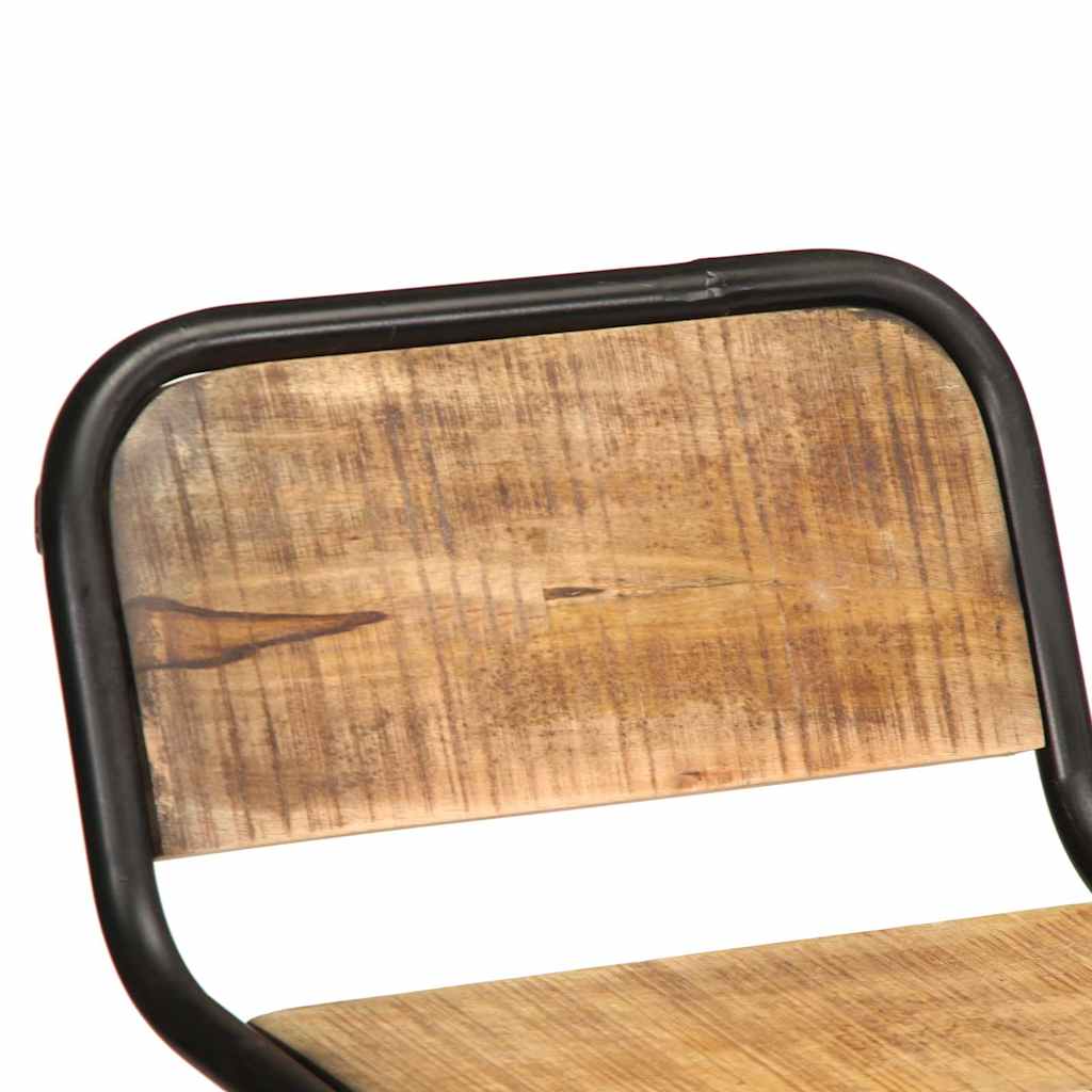 Bar Stools 2 pcs 46x35,5x80 cm Solid Wood Rough Mango